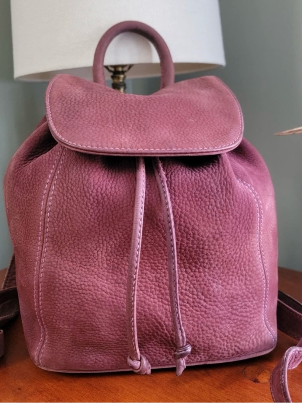 Vintage Coach 4938 Small Nubuc Elderberry Backpack & Key Fob Nubuc Bag Y2K